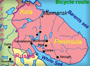 Kolatravel Radtouren Urlaub Russland geführt Kola Halbinsel russisch Lappland Gepäck Gepäcktransport Sommer Herbst Murmansk