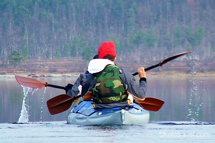kola peninsula monchegorsk imandra lake kayaking excursion russian lapland